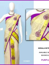 Kerala Mirror Work Setmund Saree