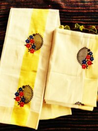 Tissue Embroidery Set Mundu